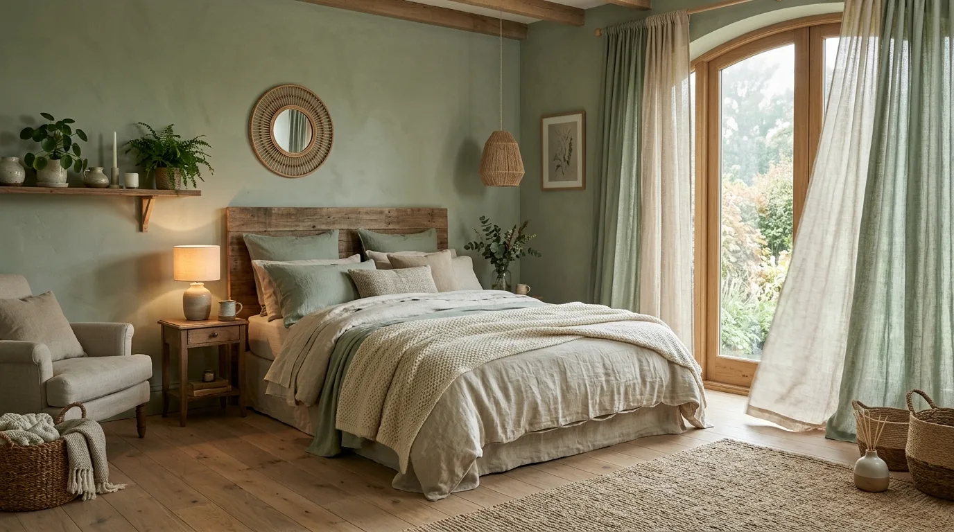 Finish with a bedroom that feels restful and grounded inspiration for a sage green bedroom.